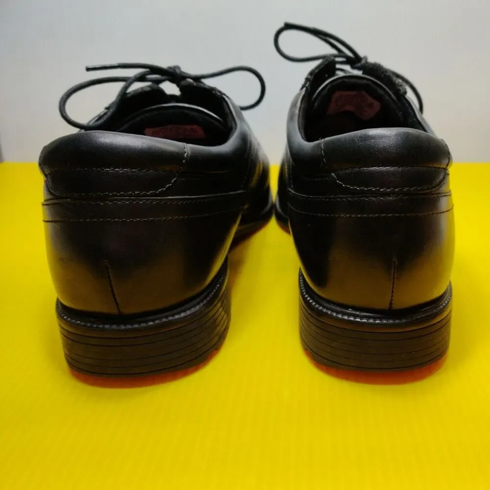 Rockport A13001 Sz 11 Mens Bike Toe Blk Leather Slipon Dress Shoe Walk Business